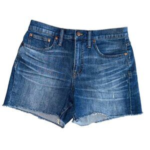Madewell Relaxed Denim Short Raw Hem Jean Short size 28